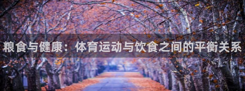 粮食与健康：体育运动与饮食之间的平衡关系
